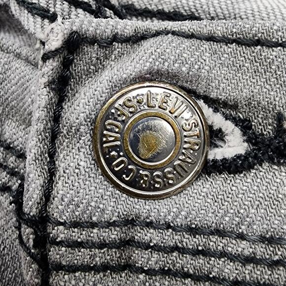 Levi's Jeans Mens W29 L30 Gray 514 Slim Straight Athletic Distressed Denim - Picture 2 of 14